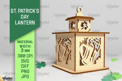 St. Patrick's Day Lantern SVG. 3D Lantern Laser Cut SVG Evgenyia Guschina 