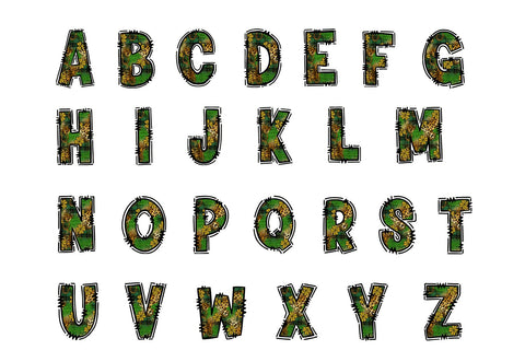 St. Patrick’s Day Leopard Doodle Letters, Green Glitter Alphabet Sublimation BijouBay 