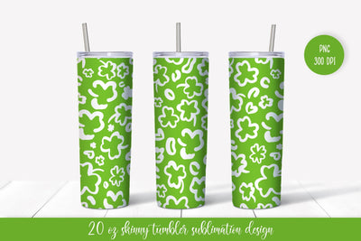 St Patrick’s Day Leopard Print Tumbler Sublimation Wrap Sublimation LaBelezoka 