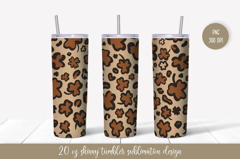 St Patrick’s Day Leopard Print Tumbler Wrap Sublimation Sublimation LaBelezoka 