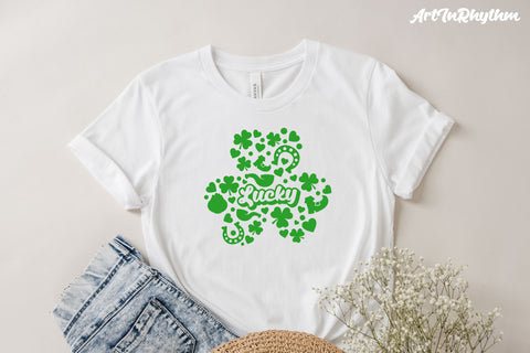 St. Patrick's Day Lucky Clover Leaf svg SVG Artinrhythm shop 
