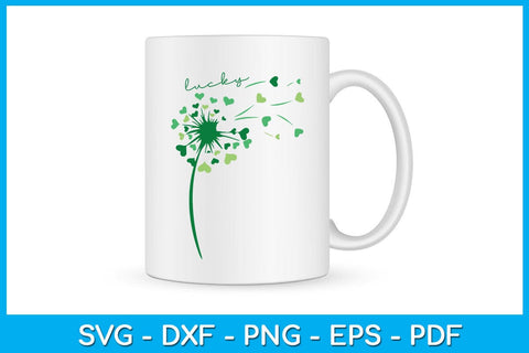 St Patrick's Day Lucky Love Dandelion SVG PNG PDF Cut File SVG Creativedesigntee 
