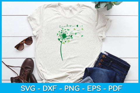 St Patrick's Day Lucky Love Dandelion SVG PNG PDF Cut File SVG Creativedesigntee 