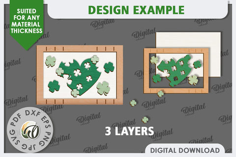 St. Patrick’s Day Mini Sign Laser Cut. Lucky Charm SVG SVG Evgenyia Guschina 