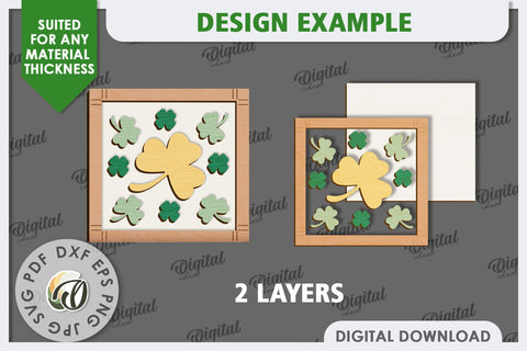 St. Patrick’s Day Mini Sign Laser Cut. Lucky Charm SVG SVG Evgenyia Guschina 