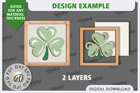 St. Patrick’s Day Mini Sign Laser Cut. Lucky Charm SVG SVG Evgenyia Guschina 