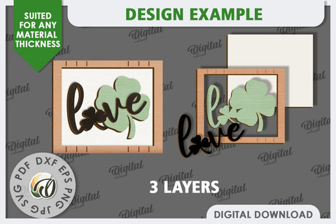 St. Patrick’s Day Mini Sign Laser Cut. Lucky Charm SVG SVG Evgenyia Guschina 