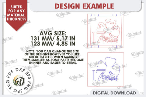 St. Patrick’s Day Mini Sign Laser Cut. Lucky Charm SVG SVG Evgenyia Guschina 
