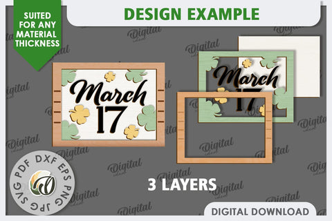 St. Patrick’s Day Mini Sign Laser Cut. Lucky Charm SVG SVG Evgenyia Guschina 