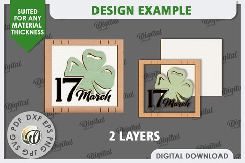 St. Patrick’s Day Mini Sign Laser Cut. Lucky Charm SVG SVG Evgenyia Guschina 