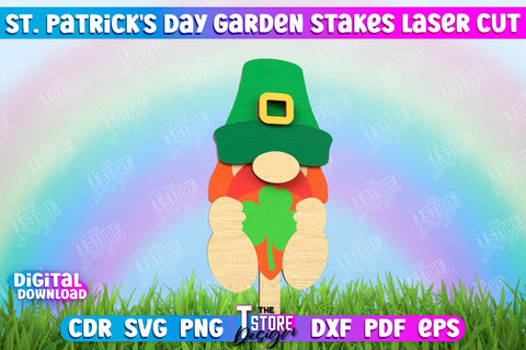 St. Patrick's Day Plant Stakes Bundle | Indoor Flowers Decoration | Garden Stake | Lawn Stake | CNC Files SVG The T Store Design 