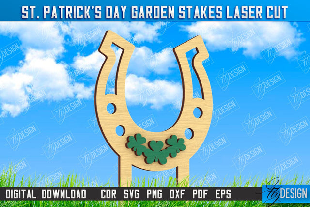 St. Patrick's Day Plant Stakes | Indoor Flowers Decoration | Garden Stake | Lawn Stake | CNC File SVG Fly Design 