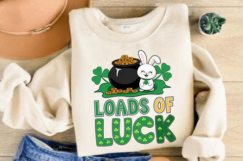 St. Patrick's Day PNG Loads of Luck Sublimation Design Sublimation Regulrcrative 