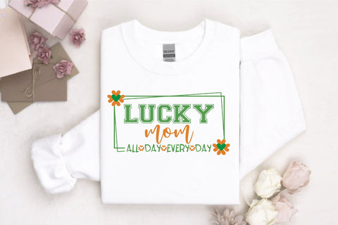 St Patrick's Day PNG, Lucky Mom All Day,Funny St Patrick's png, St Patrick's Day png, Irish Shamrock png, Sublimation Creativeart88 