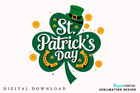 St Patricks Day PNG Shamrock Sublimation Design Sublimation Regulrcrative 