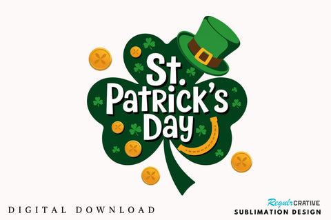 St Patricks Day PNG Shamrock Sublimation Design Sublimation Regulrcrative 
