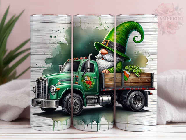 St. Patrick's Day png, St. Patrick's Day gnomies truck 20oz tumbler sublimation design download, Straight & Tapered Tumbler Wrap, Instant Digital Download Sublimation Li Zamperini 