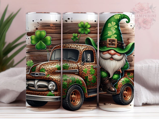 St. Patrick's Day png, St. Patrick's Day gnomies truck 20oz tumbler sublimation design download, Straight & Tapered Tumbler Wrap, Instant Digital Download Sublimation Li Zamperini 