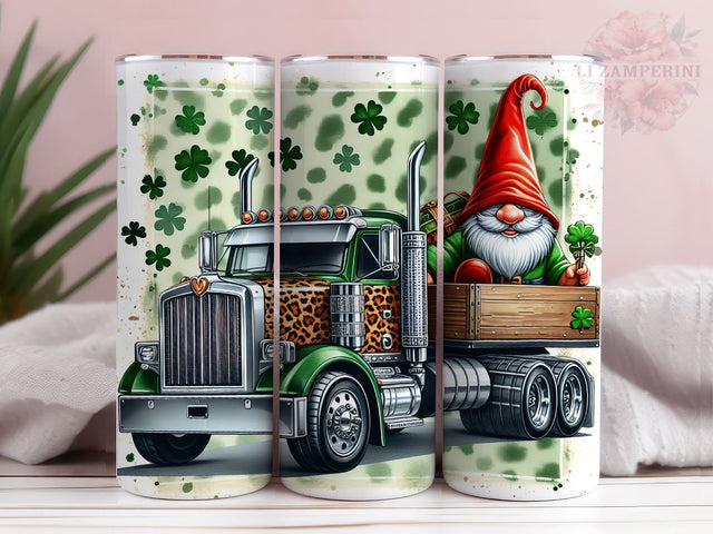 St. Patrick's Day png, St. Patrick's Day gnomies truck 20oz tumbler sublimation design download, Straight & Tapered Tumbler Wrap, Instant Digital Download Sublimation Li Zamperini 