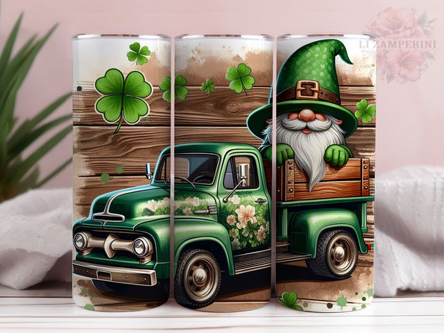 St. Patrick's Day png, St. Patrick's Day gnomies truck 20oz tumbler sublimation design download, Straight & Tapered Tumbler Wrap, Instant Digital Download Sublimation Li Zamperini 