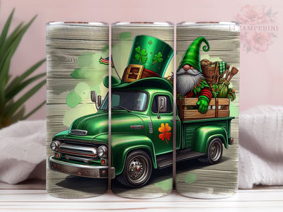 St. Patrick's Day png, St. Patrick's Day gnomies truck 20oz tumbler sublimation design download, Straight & Tapered Tumbler Wrap, Instant Digital Download Sublimation Li Zamperini 