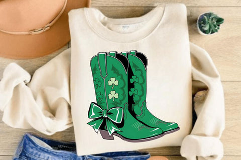 St Patricks Day PNG Western Cowgirl Sublimation Design Sublimation Regulrcrative 