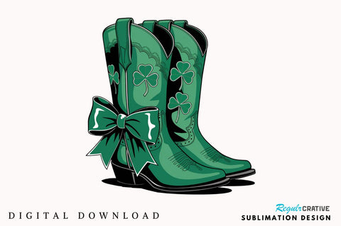 St Patricks Day PNG Western Cowgirl Sublimation Design Sublimation Regulrcrative 