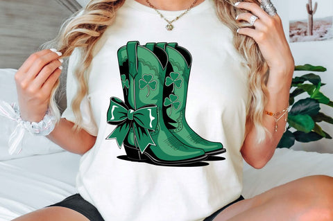 St Patricks Day PNG Western Cowgirl Sublimation Design Sublimation Regulrcrative 