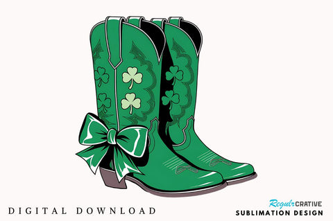 St Patricks Day PNG Western Cowgirl Sublimation Design Sublimation Regulrcrative 