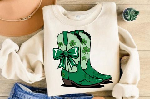 St Patricks Day PNG Western Cowgirl Sublimation Design Sublimation Regulrcrative 
