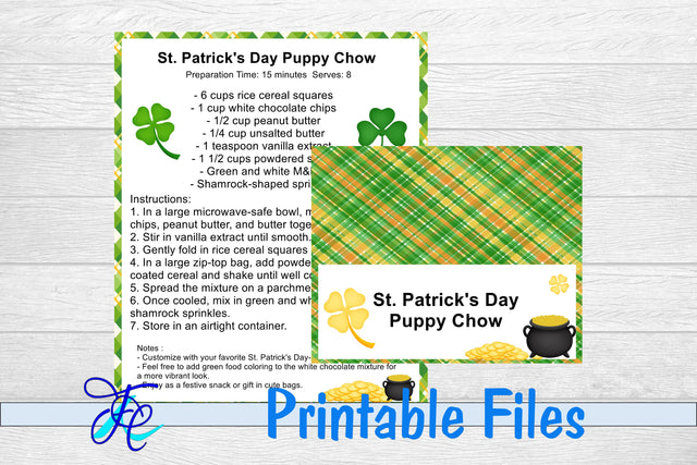 St. Patrick's Day Puppy Chow Mix Bundle 3D Paper Family Creations 