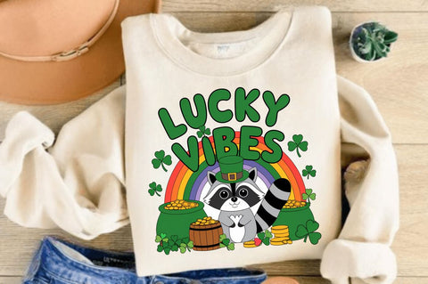 St. Patrick's Day Raccoon PNG Raccoon Sublimation Design Sublimation Regulrcrative 