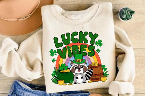 St. Patrick's Day Raccoon PNG Raccoon Sublimation Design Sublimation Regulrcrative 