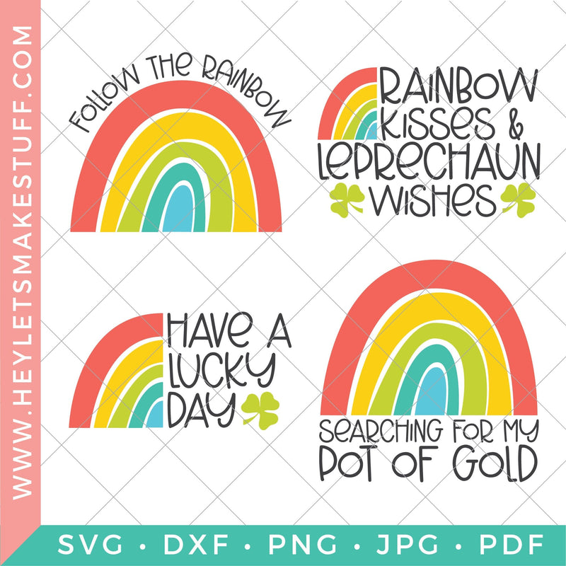 St. Patrick's Day Rainbow Bundle SVG Hey Let's Make Stuff 