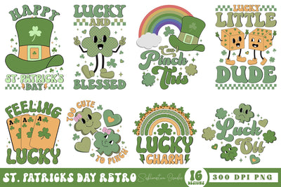 St Patricks Day Retro Sublimation Bundle Sublimation CraftLabSVG 