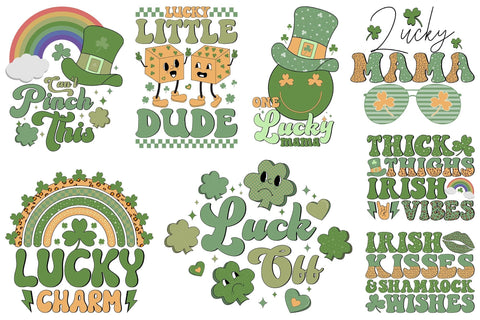 St Patricks Day Retro Sublimation Bundle Sublimation CraftLabSVG 
