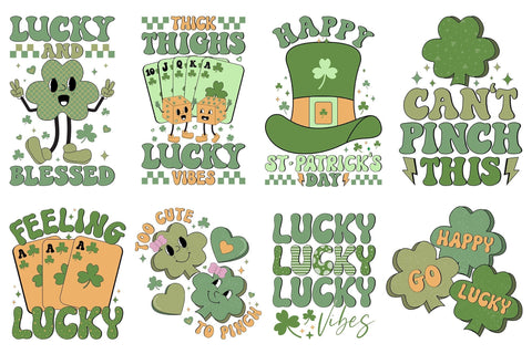 St Patricks Day Retro Sublimation Bundle Sublimation CraftLabSVG 