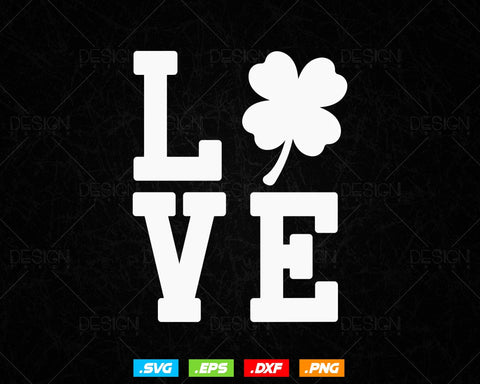 St Patricks Day Shamrock Lucky Love Svg Png Files, Clover Cool Saint Patricks Day Green Irish Festival Holiday T-Shirts, Instant Download SVG DesignDestine 