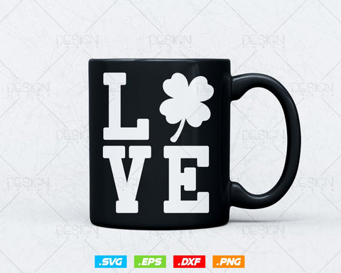 St Patricks Day Shamrock Lucky Love Svg Png Files, Clover Cool Saint Patricks Day Green Irish Festival Holiday T-Shirts, Instant Download SVG DesignDestine 