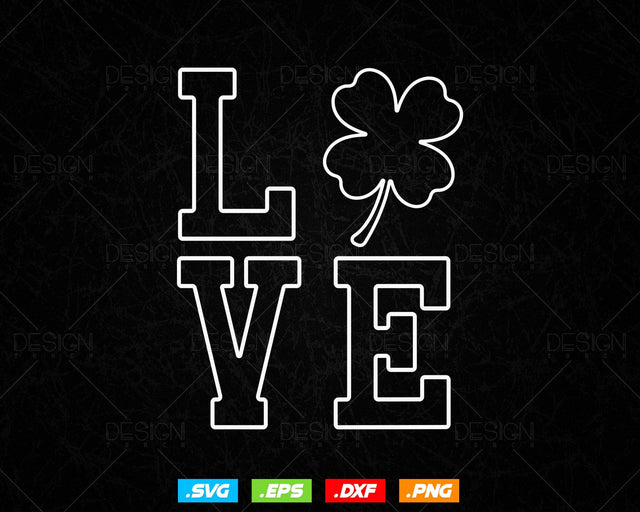 St Patricks Day Shamrock Lucky Love Svg Png Files, Clover Cool Saint Patricks Day Green Irish Festival Holiday T-Shirts, Instant Download SVG DesignDestine 