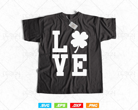 St Patricks Day Shamrock Lucky Love Svg Png Files, Clover Cool Saint Patricks Day Green Irish Festival Holiday T-Shirts, Instant Download SVG DesignDestine 