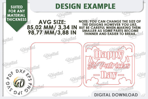 St Patrick's Day Sign Laser Cut. Lucky Charm Tiered Tray SVG SVG Evgenyia Guschina 