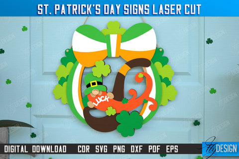 St. Patrick's Day Signs Bundle | Wall Decor | St Patrick's Day Symbols | CNC Files SVG Fly Design 