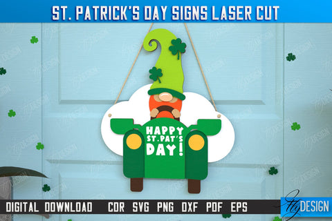 St. Patrick's Day Signs Bundle | Wall Decor | St Patrick's Day Symbols | CNC Files SVG Fly Design 