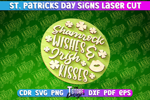 St. Patrick’s Day Signs Laser Cut | Laser Cut Design | CNC Files SVG The T Store Design 