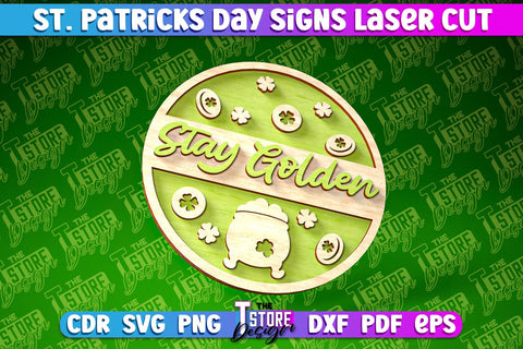 St. Patrick’s Day Signs Laser Cut | Laser Cut Design | CNC Files SVG The T Store Design 