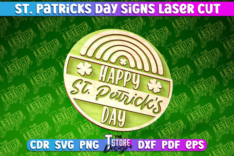 St. Patrick’s Day Signs Laser Cut | Laser Cut Design | CNC Files SVG The T Store Design 