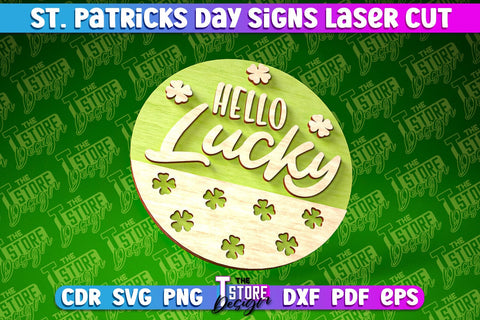 St. Patrick’s Day Signs Laser Cut | Laser Cut Design | CNC Files SVG The T Store Design 
