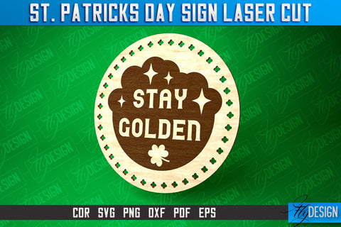 St. Patricks Day Signs Laser Cut | Laser Cut SVG Design | CNC Files SVG Fly Design 