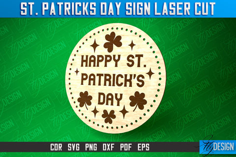 St. Patricks Day Signs Laser Cut | Laser Cut SVG Design | CNC Files SVG Fly Design 